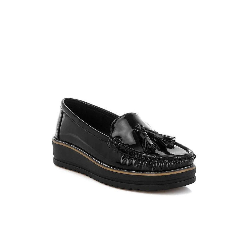 Strelka Tassel Detail Flatform Loafers