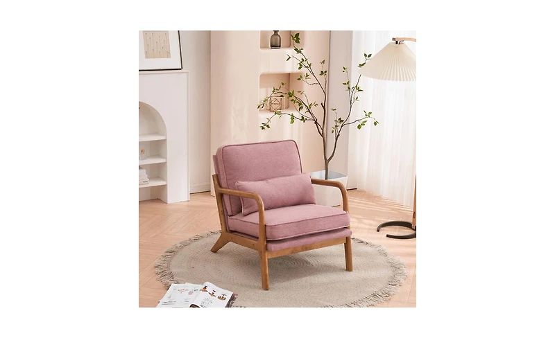 Slickblue Upholstered Single Lounge Chair, Stylish Indoor Accent Chair for Living Room