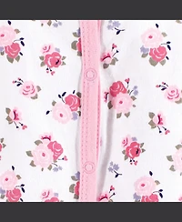 Luvable Friends Baby Girls Soft Cotton One Piece For Preemie Babys