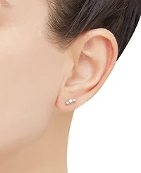 3-Pc. Set Lab-Created Opal (7/8 ct. t.w.) & Lab-Created White Sapphire (7/8 ct. t.w.) Stud & Drop Earrings in Sterling Silver