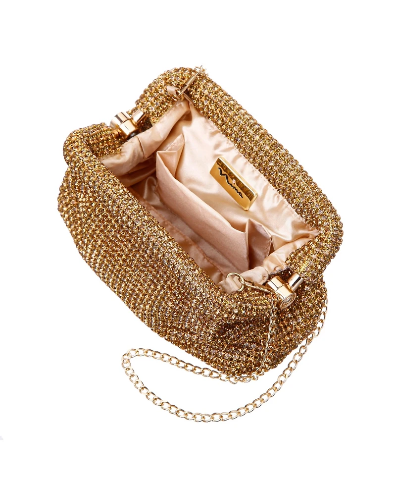 Nina All Over Crystal Frame Magnet Clutch