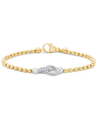 Diamond Interlocking Circle Bracelet (1/5 ct. t.w.) in 14k Gold-Plated Sterling Silver