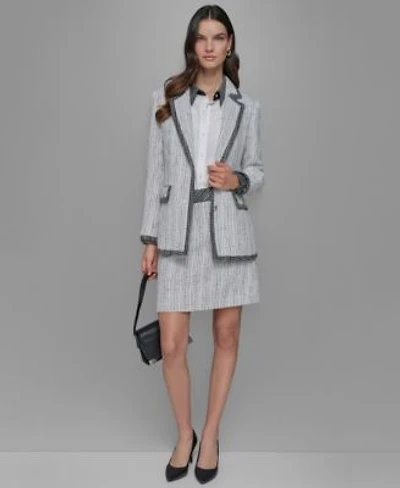 Karl Lagerfeld Paris Tweed Blazer Blouse Tweed A Line Skirt