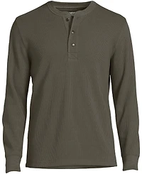 Lands' End Big & Tall Long Sleeve Thermal Waffle Henley
