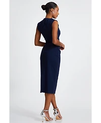 Quiz Women's Bengaline High Neck Midi Dress