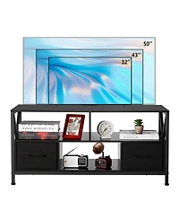 Dresser Tv Stand, Wide 2 Drawer Dresser For Storage And Organization, Entertainment Center With Fabric Drawers, Dressers For Bedroom, Tv Table For 50