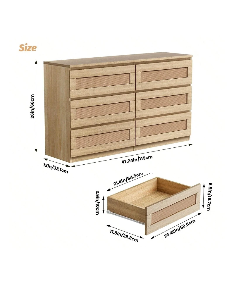Rattan Dresser For Bedroom, Dresser For Bedroom