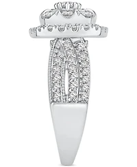 Diamond Square Cluster Engagement Ring (2 ct. t.w.) in 14k White Gold