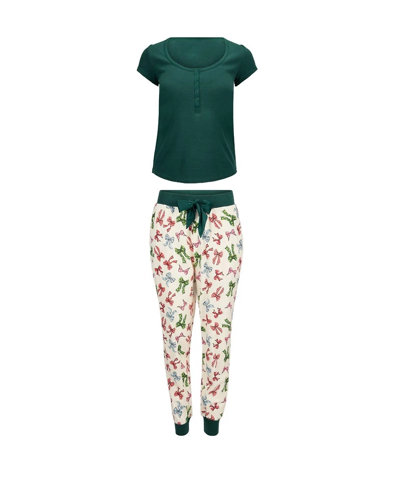 Adore Me Women's Caileigh T-Shirt & Joggers Pajama Set