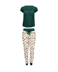 Adore Me Women's Caileigh T-Shirt & Joggers Pajama Set