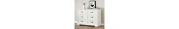 gaomon Dresser For Bedroom With 6 Drawers, Wood Drawer Dresser Chest Of Drawers For Closet, Living Room, Hallway, Nursery, Kids Bedroom(White)