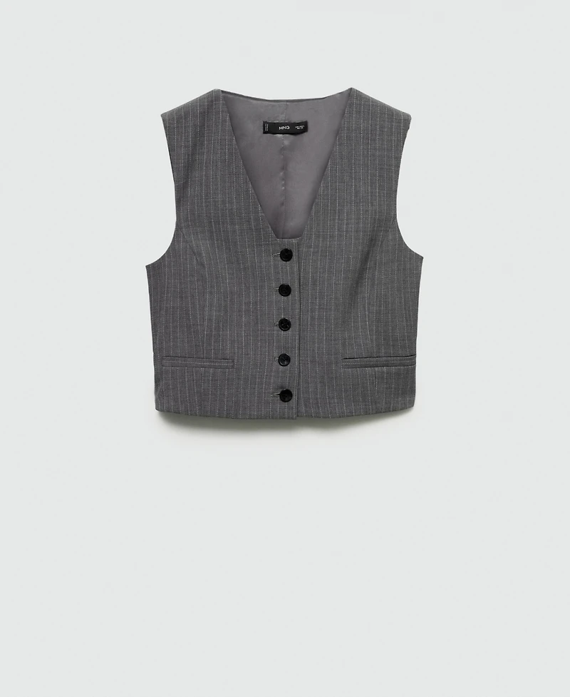 Mango Women's Pinstriped Suit Vest