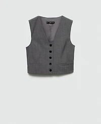 Mango Women's Pinstriped Suit Vest