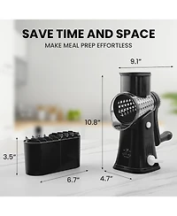 Rotary Cheese Grater with 5 Interchangeable Stainless Steel Blades
