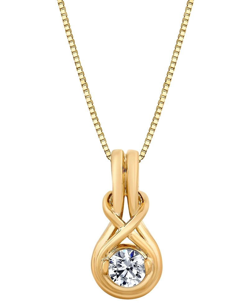 Sirena Diamond Knot 18" Pendant Necklace (1/4 ct. t.w.) in 14k Gold