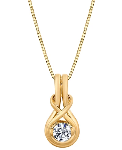 Sirena Diamond Knot 18" Pendant Necklace (1/4 ct. t.w.) in 14k Gold