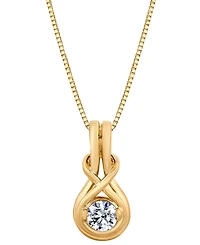 Sirena Diamond Knot 18" Pendant Necklace (1/4 ct. t.w.) in 14k Gold