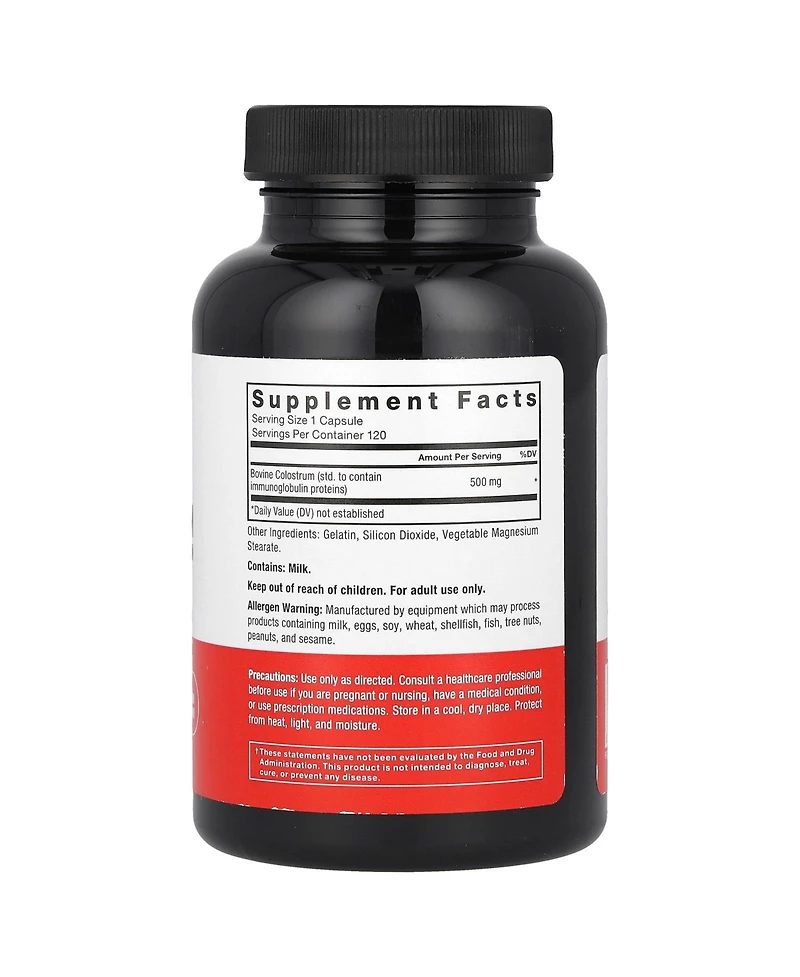 Force Factor Bovine Colostrum With Immunoglobulin & Lactoferrin 500 mg