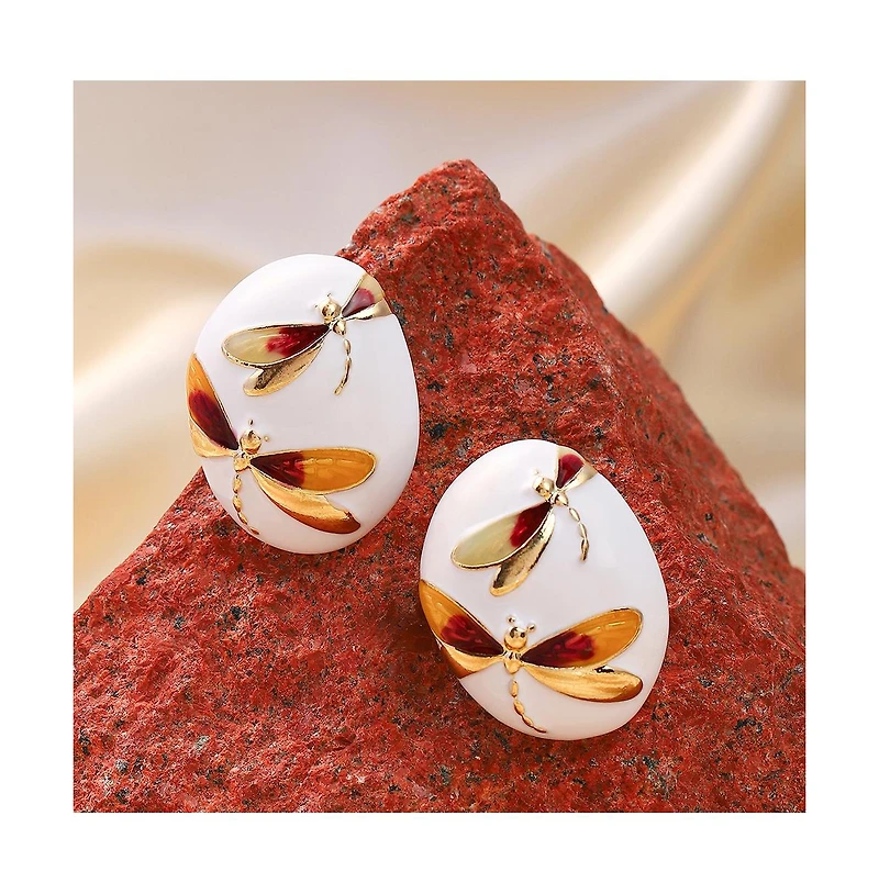 Sohi Women's The Dragonfly Stud Earrings