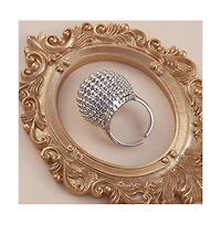 Sohi Women's The Disco Ball Statement Ring