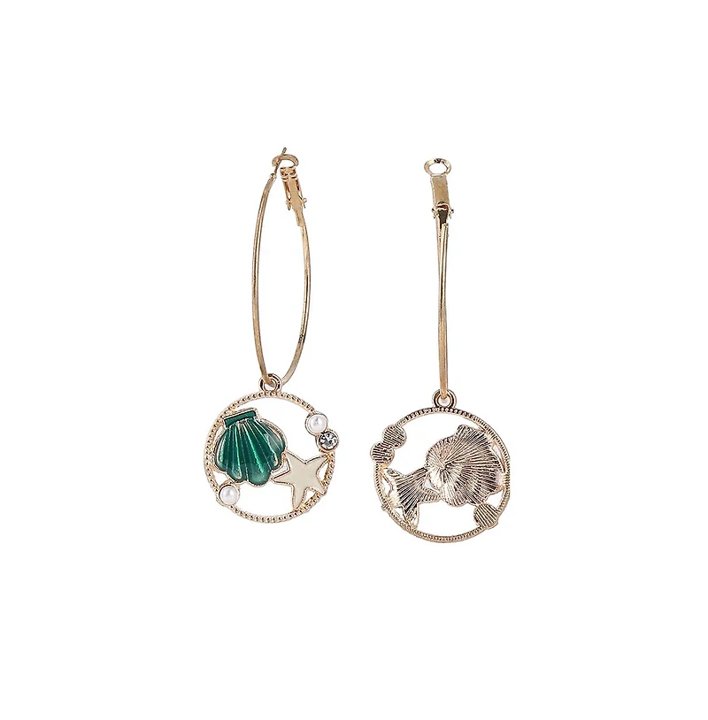 Sohi Women's The Under-The-Sea Hoop Earrings