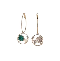 Sohi Women's The Under-The-Sea Hoop Earrings