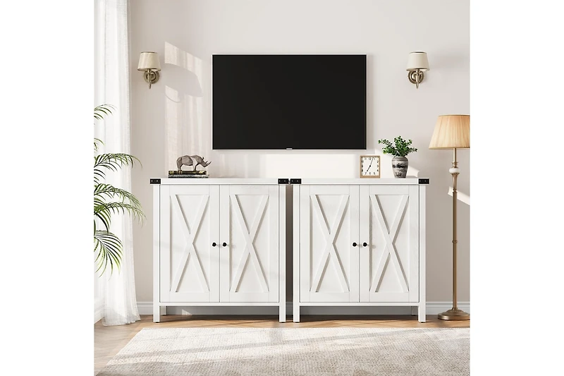 gaomon Buffet Cabinet Farmhouse Storage Cabinet with Doors and Shelves, Buffets and Sideboards Entryway Cabinet with Storage Accent Console Cabinet fo