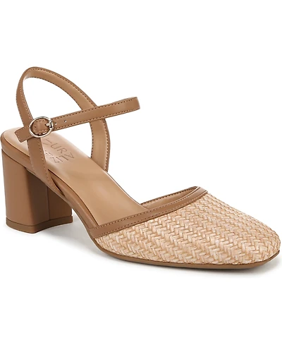 Naturalizer Wave Square Toe Ankle Strap Pumps