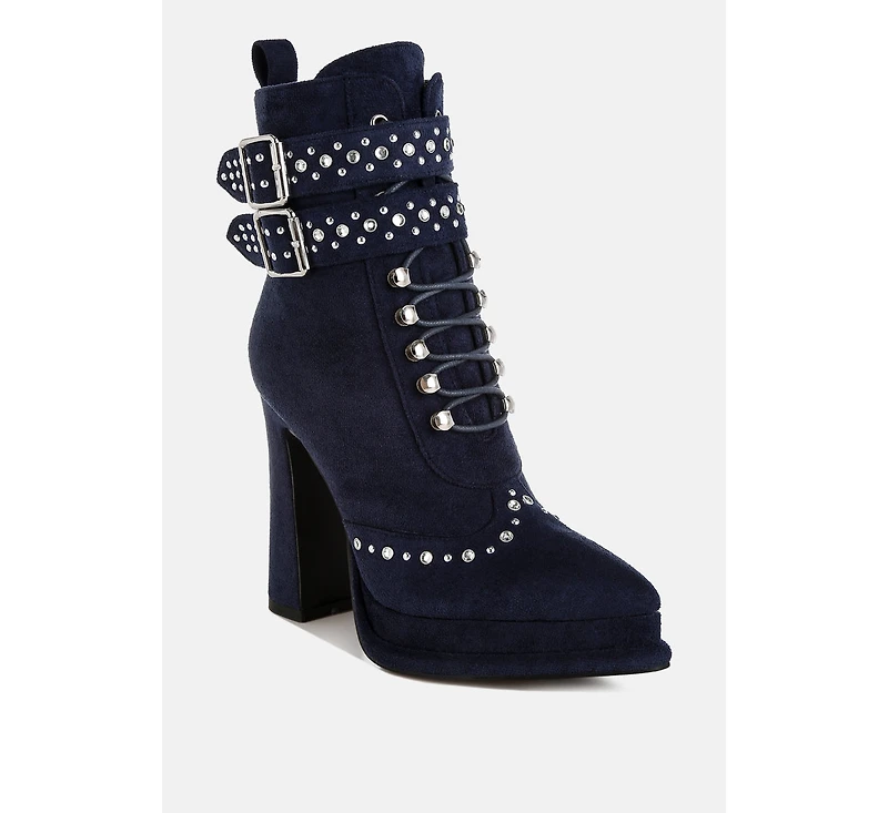 Punk Nomad Harness Detail Lace Up Boots