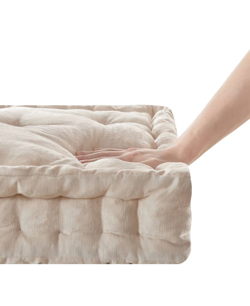 Intelligent Design Azza Chenille Square Floor Pillow Cushion, 24" x