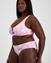 Salt + Cove Trendy Plus Tie-Dye Side-Tab Bikini Bottoms, Created for Macy's