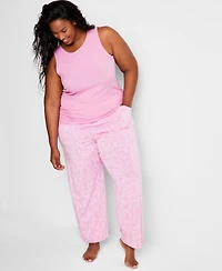 State of Day Women's Ribbed High-Neck Sleep Tank Xs-3X, Exclusively at Macy's