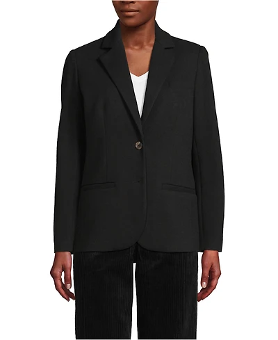 Lands' End Women's Brushed Ponte Traditional Blazer