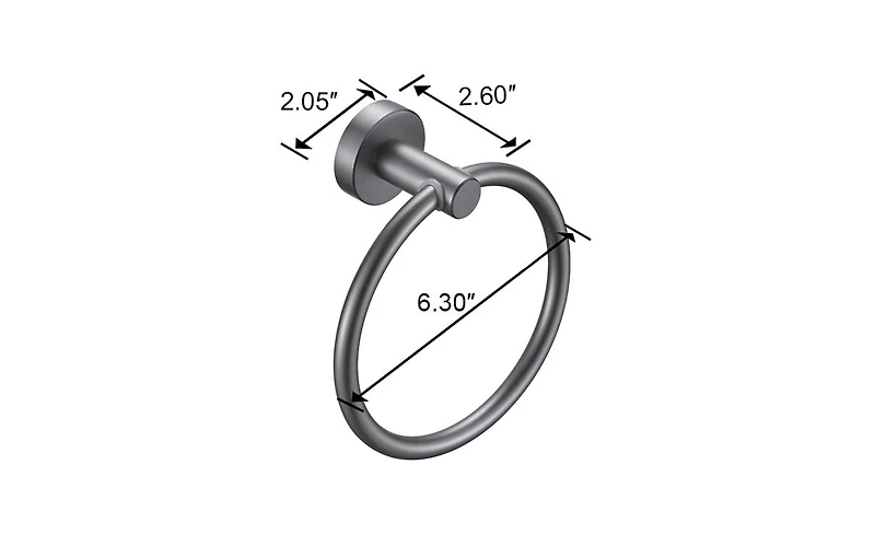 Slickblue Towel Ring Golden Gold, Bath Hand Towel Ring Thicken Space Aluminum Round Towel Holder for Bathroom