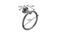 Slickblue Towel Ring Golden Gold, Bath Hand Towel Ring Thicken Space Aluminum Round Towel Holder for Bathroom