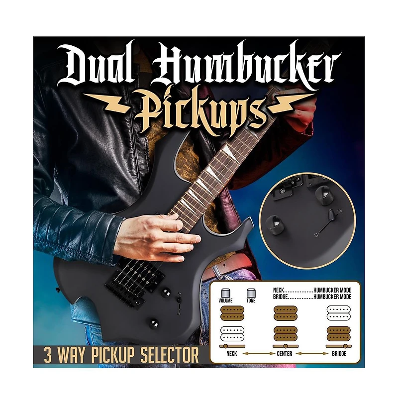 Pyle 36.5" Electric Guitar Kit with Amplifier & Accessories - PMGTRKT101