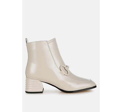 Algol Textured Block Heel Ankle Boots