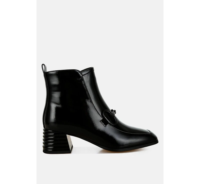 Algol Textured Block Heel Ankle Boots