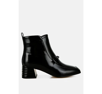 Algol Textured Block Heel Ankle Boots