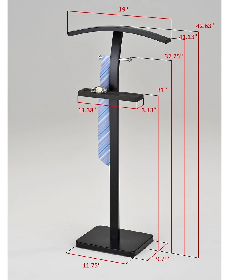 Kings Brand Furniture Metal Suit Valet Stand, Clothes Rack, Clothing Organizer, Jacket Hanger (Black)