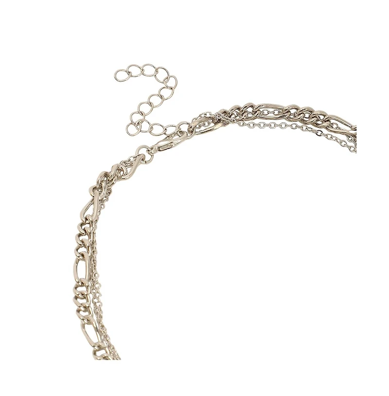 Sohi Women's The Dented Charm Multi-Layer Necklace