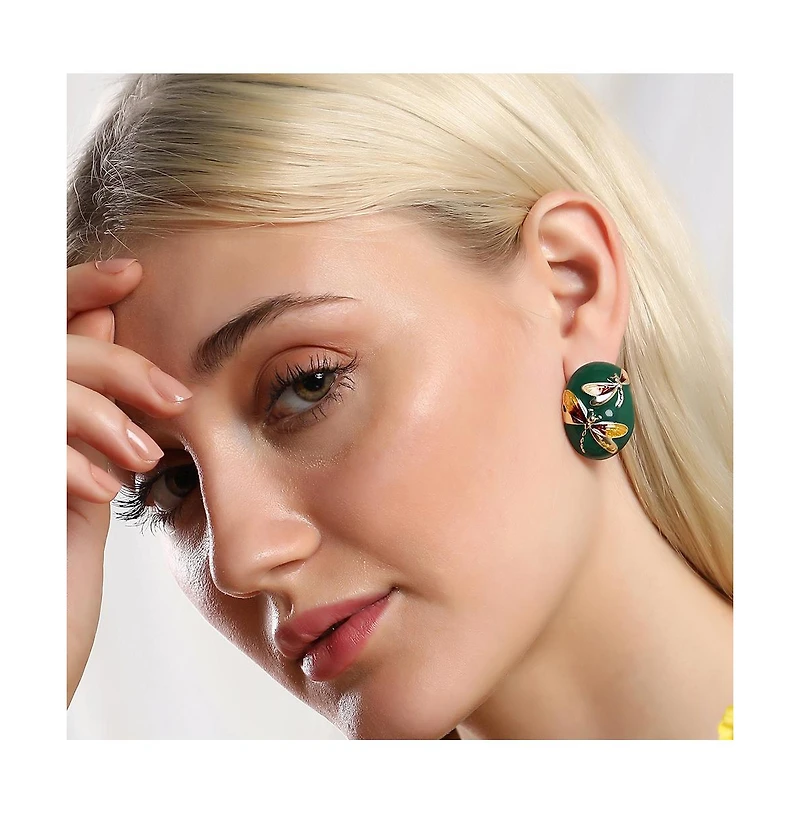 Sohi Women's The Dragonfly Stud Earrings