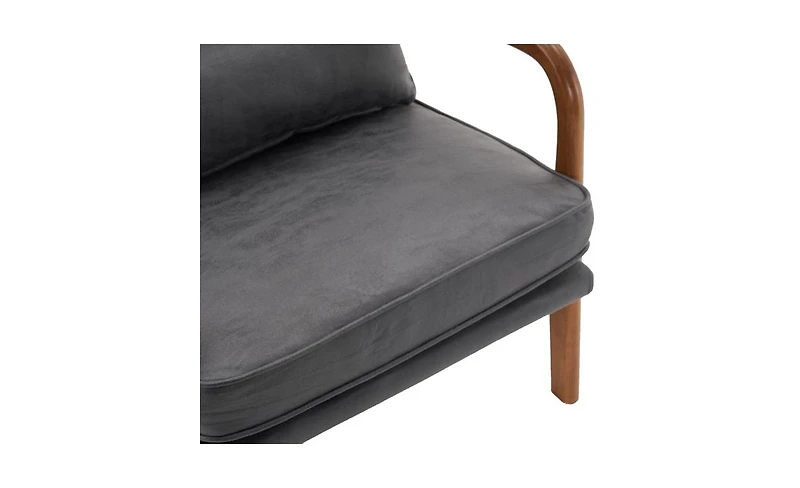Slickblue Upholstered Bronzing Cloth Lounge Chair, Elegant Single Seat for Indoor Relaxation