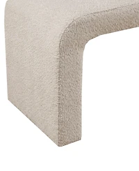 Ink+Ivy 42" Wood Steve Wide Boucle Waterfall Bench