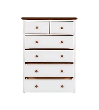 gaomon Wooden Chest With 6 Drawers Wood Rustic Tall Chset Storage Cabinet Dressers Organizer For Bedroom Hallway Living Room