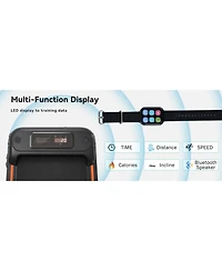 Slickblue Folding Under-Desk Walking Pad Treadmill – 2.5HP, Incline, 0.5-7.5MPH, 265LB Capacity, Dual Speed Control