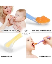 Zulay Kitchen 6 Pack Silicone Baby Spoon - First Stage Baby Feeding Spoon