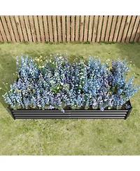 Slickblue Metal Raised Garden Bed Kit – 7.6x3.7x0.98ft Planter for Flowers, Vegetables