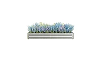 Slickblue Metal Raised Garden Bed Kit – 7.6x3.7x0.98ft Planter for Flowers, Vegetables, and Herbs