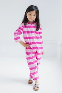 Disney Alice Wonderland Cheshire Cat Zip Up Coverall Tail